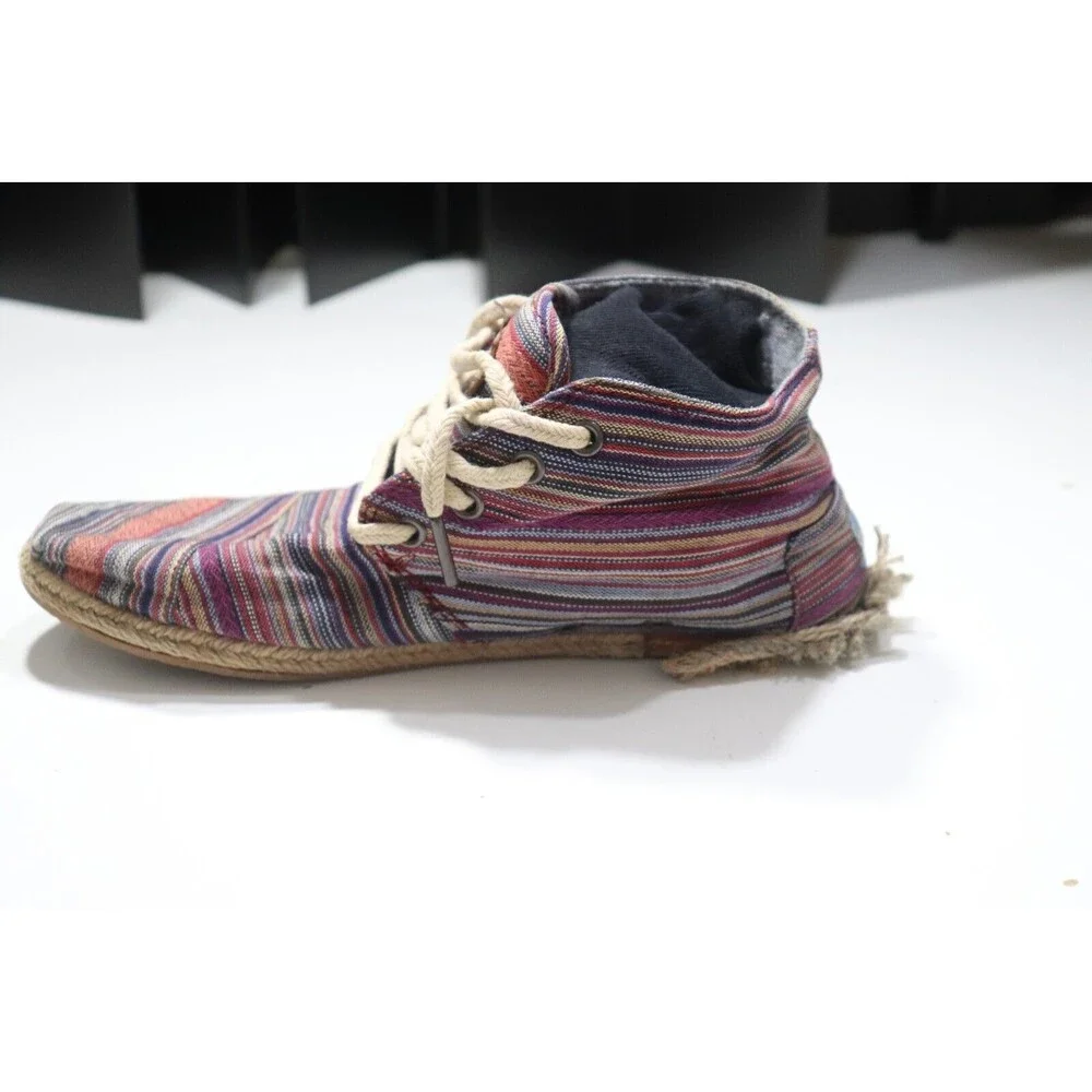 Toms Booties Canvas Hightops Womens Chukka Espadrille Multicolor Size 7.5